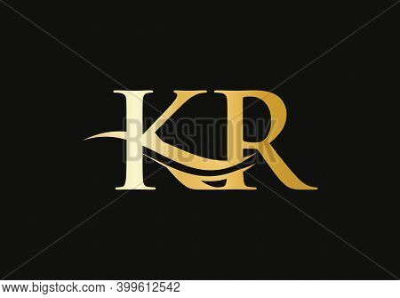 Premium Kr Letter Logo Design. K R Logo For Luxury Branding. Elegant And Stylish Design For Your Com