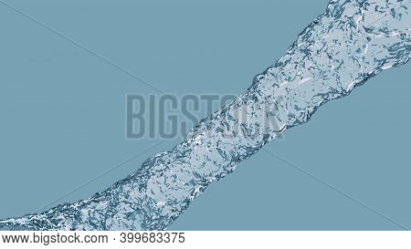 Beautiful Hyper Realistic Pure And Fresh Flowing Water With Nice Environmental Ambient Light Reflect