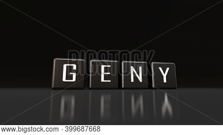 Black Dice Form The Words Gen Y  With Generation Concept On Dark Background.  Modern Teens Young Gen