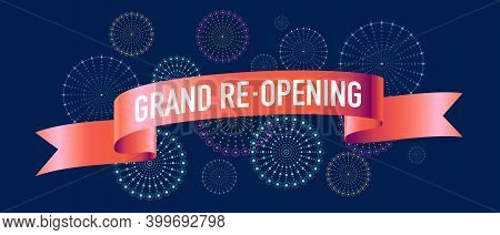 Grand Opening Or Re Opening Vector Illustration, Background