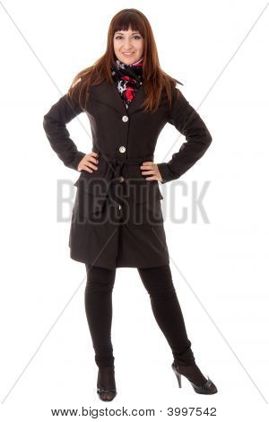 Ung kvinde i Topcoat