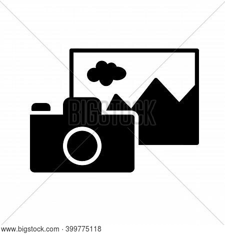 Camera And Photo Icon. Tourism Vacation Symbol. Travel Stock Illustration. Isolated On White Backgro