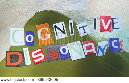 Cut Out Colored Letters From Magazines And Compilation Of Cognitive Dissonance