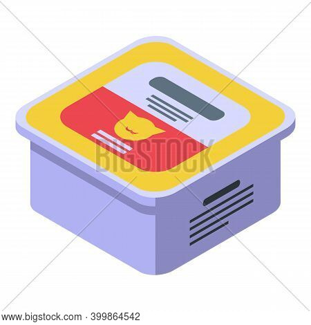 Can Cat Food Icon. Isometric Of Can Cat Food Vector Icon For Web Design Isolated On White Background