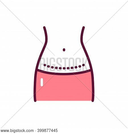 Caesarean Color Line Icon. Outline Pictogram For Web Page.