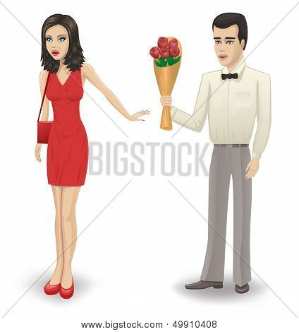 Rejection of the bouquet.