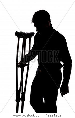 Man With Broken Leg