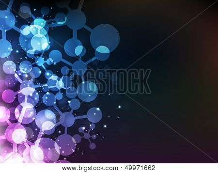 Abstract molecules medical background.