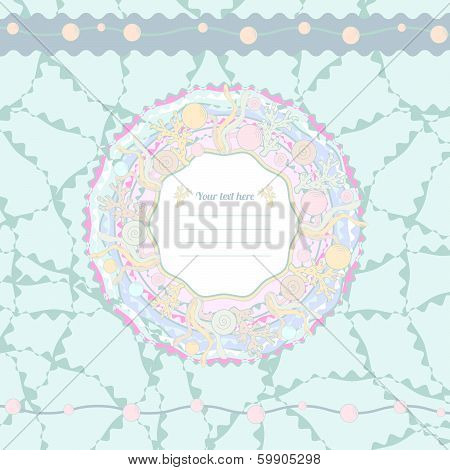 Abstract Background On The Marine Theme.