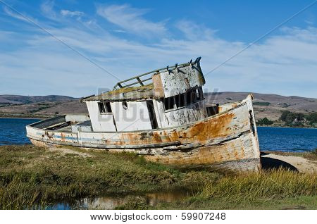 Abandoned Shipwrecked Boat