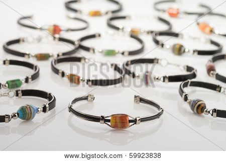 Beaded Glass Bracelet Collection