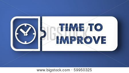 Time to Improve on Blue in Flat Design Style.