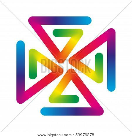 rainbow pinwheel
