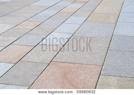 Coloured paving stones
