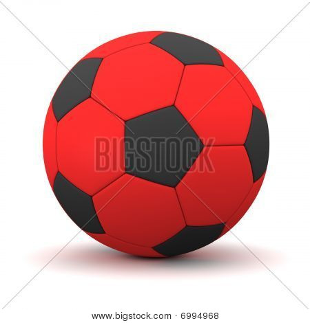 빨간색과 검은색에 클래식 축구