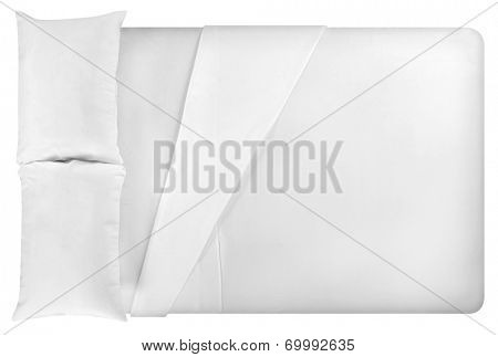Bed. Isolated against white background.