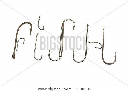 fish spelled with hooks