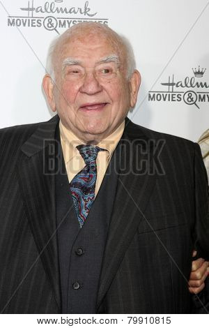 LOS ANGELES - JAN 8:  Ed Asner at the Hallmark TCA Party at a Tournament House on January 8, 2014 in Pasadena, CA