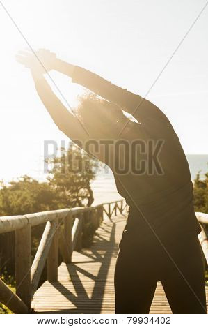 Woman Stretching Arms