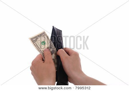 Dollarn i plånbok
