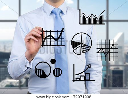 Businessman Darwing Charts