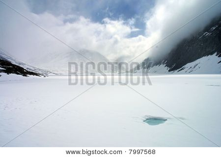 Frozen lake