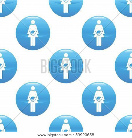 Pregnant woman sign pattern