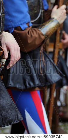 Medieval Reenactment With Costumed Characters