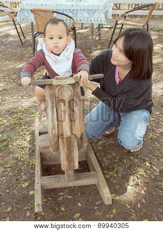 Mother and baby , family