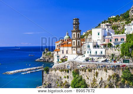 scenic Amalfi coast- pictoria Atrani. Italian holidays