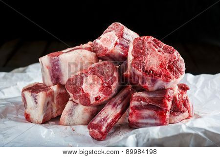 Fresh And Raw Oxtail Cut