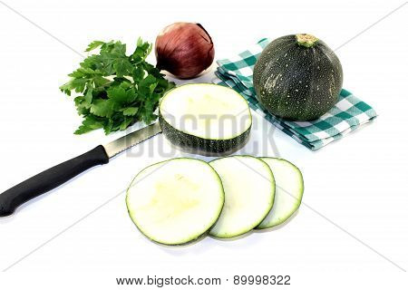 Rotund Raw Zucchini