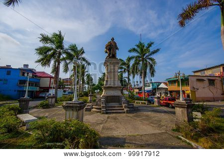 Colon, Panama - April 14, 2015 : Colon Is A Sea Port On The Caribbean Sea Coast Of Panama. The City