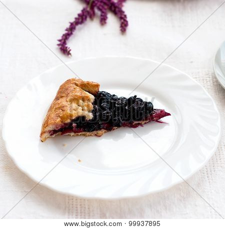 Biscuit With Black Currants And A Cup Of Coffee