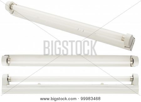 Fluorescent Tube On White Background