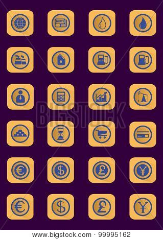 Buisiness Flat Icons Set