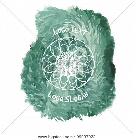Logo Witn Aquarelle Background