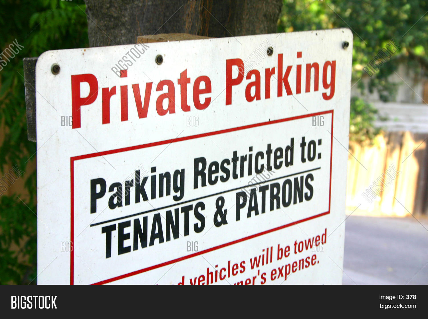 View of Private Parking Sign Image & Photo (Free Trial) | Bigstock