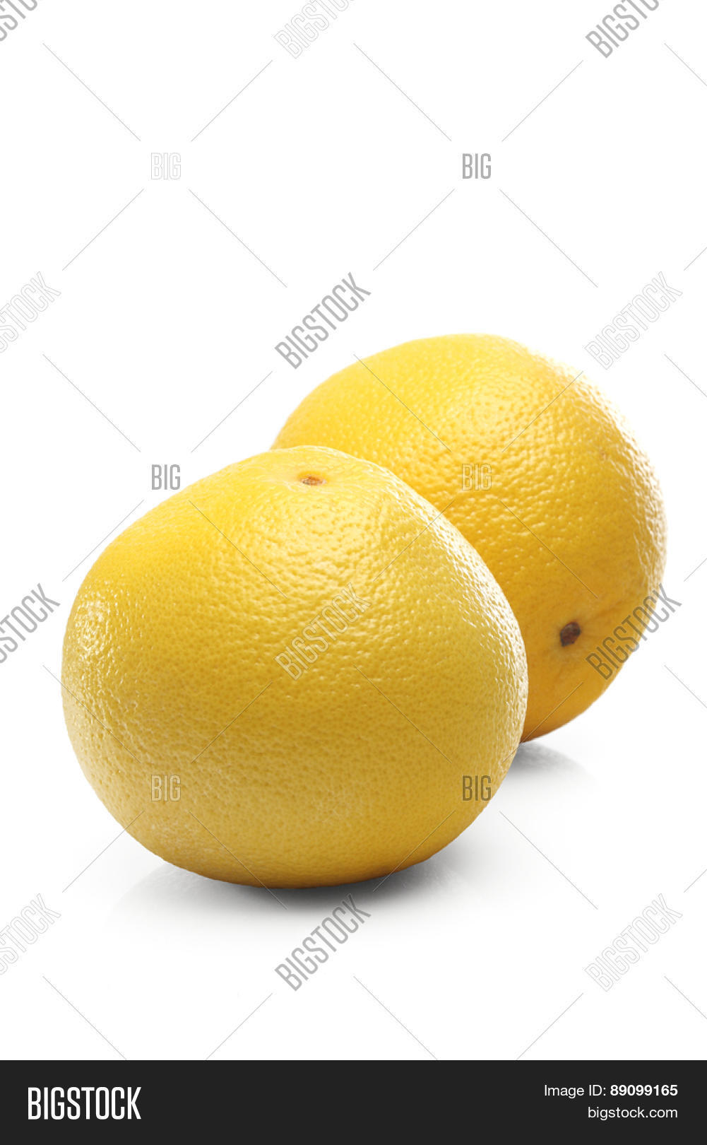 grapefruits on white background - close-up