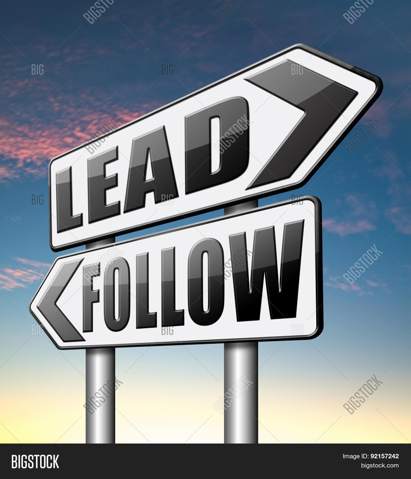 lead follow following the natural leader, the chief in command