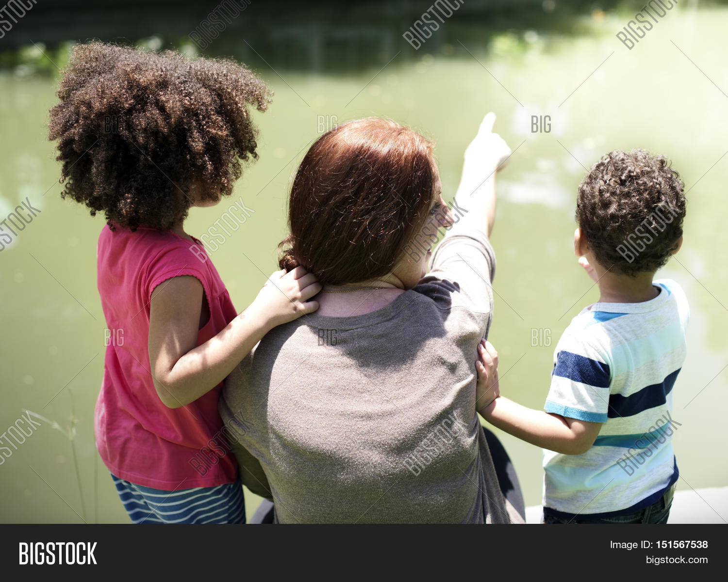 mother family bonding together concept