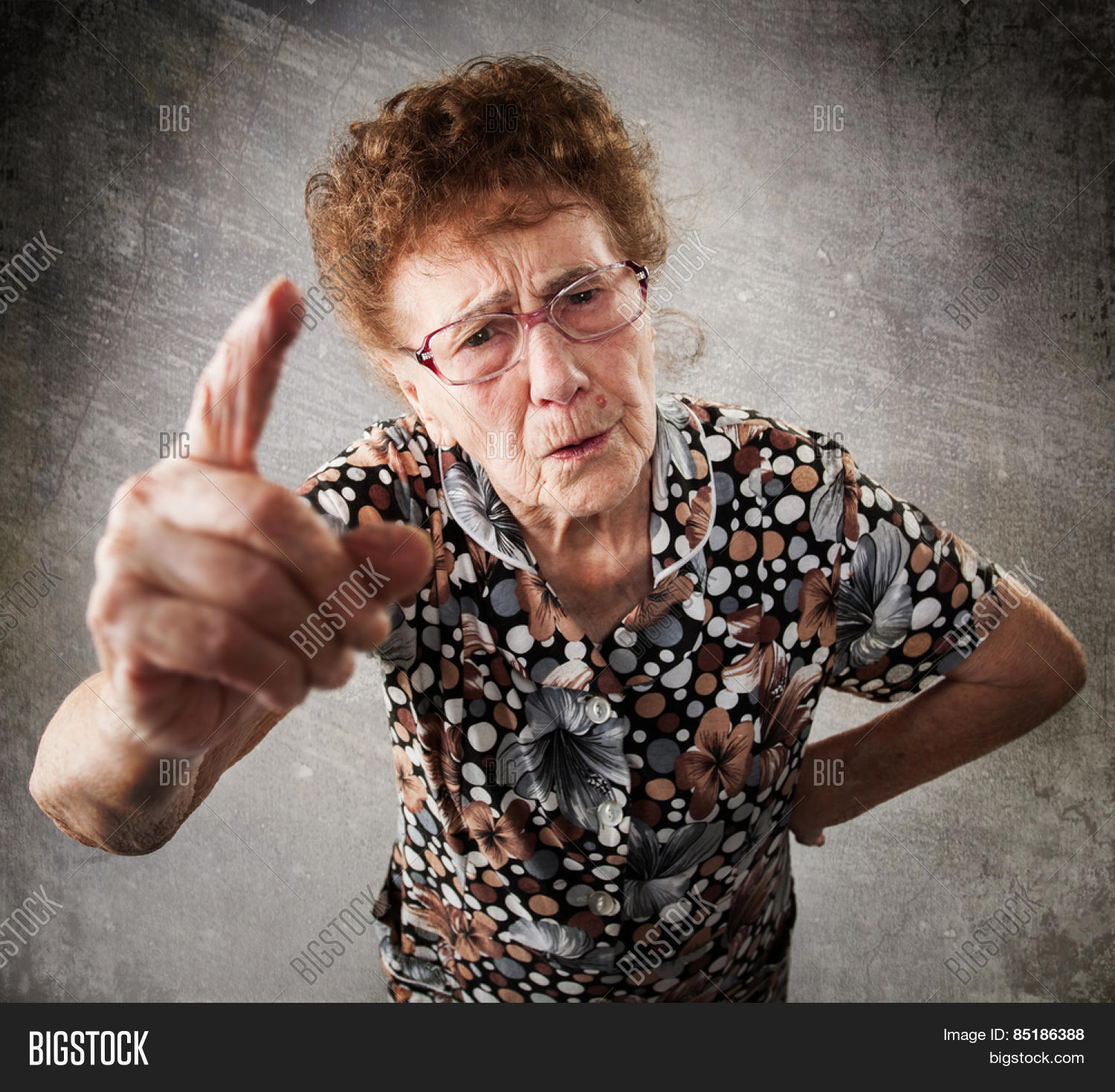 scolded the old woman. senior gives instruction.