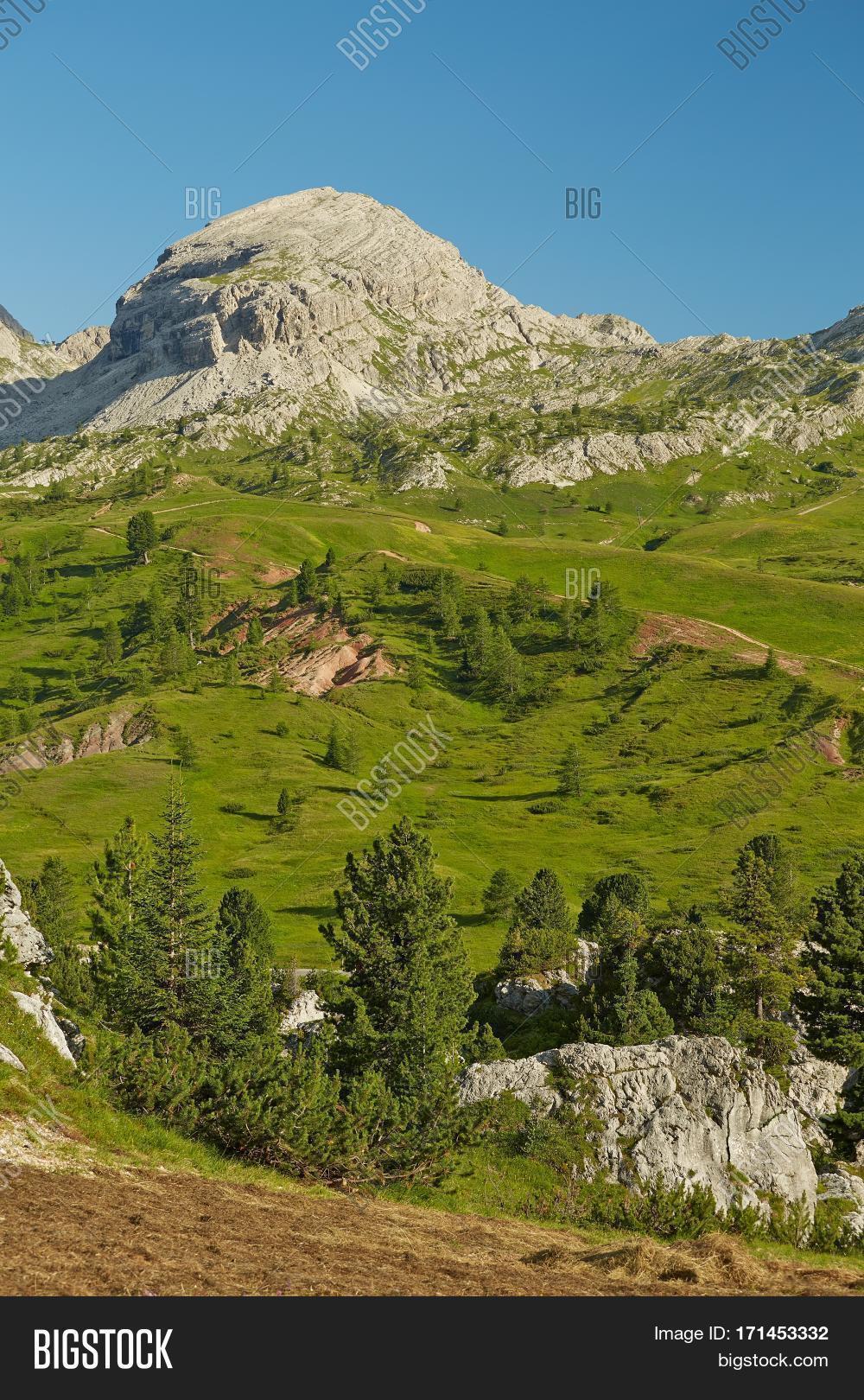 high mountain landscape in the dolomites