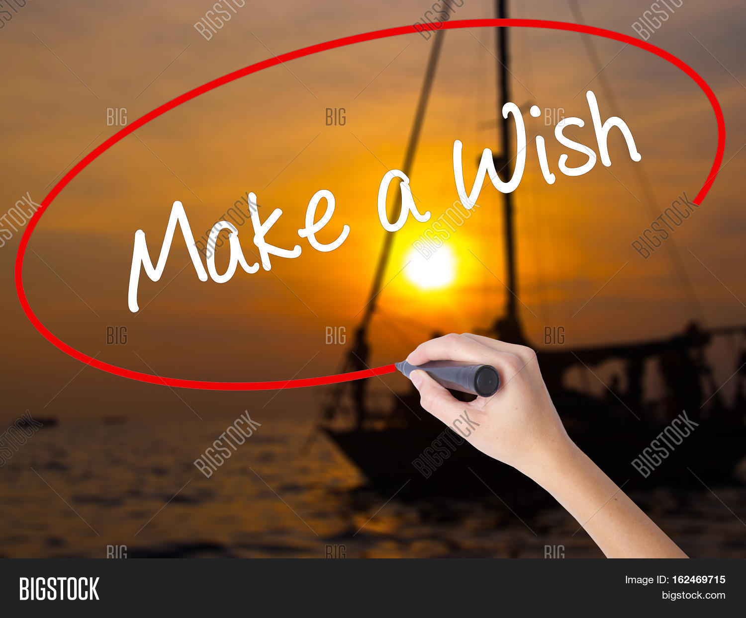 make a wish with a marker over transparent board 库存照片和库 