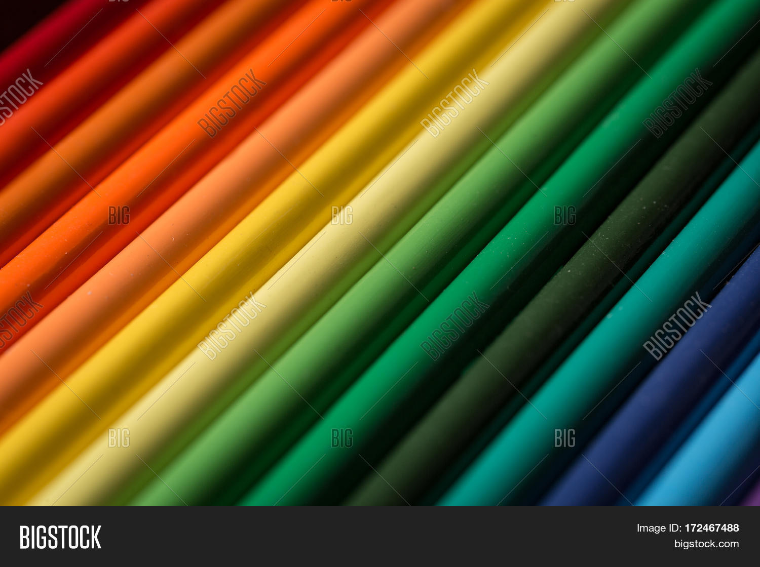 color pencils showing a range of vibrant colors