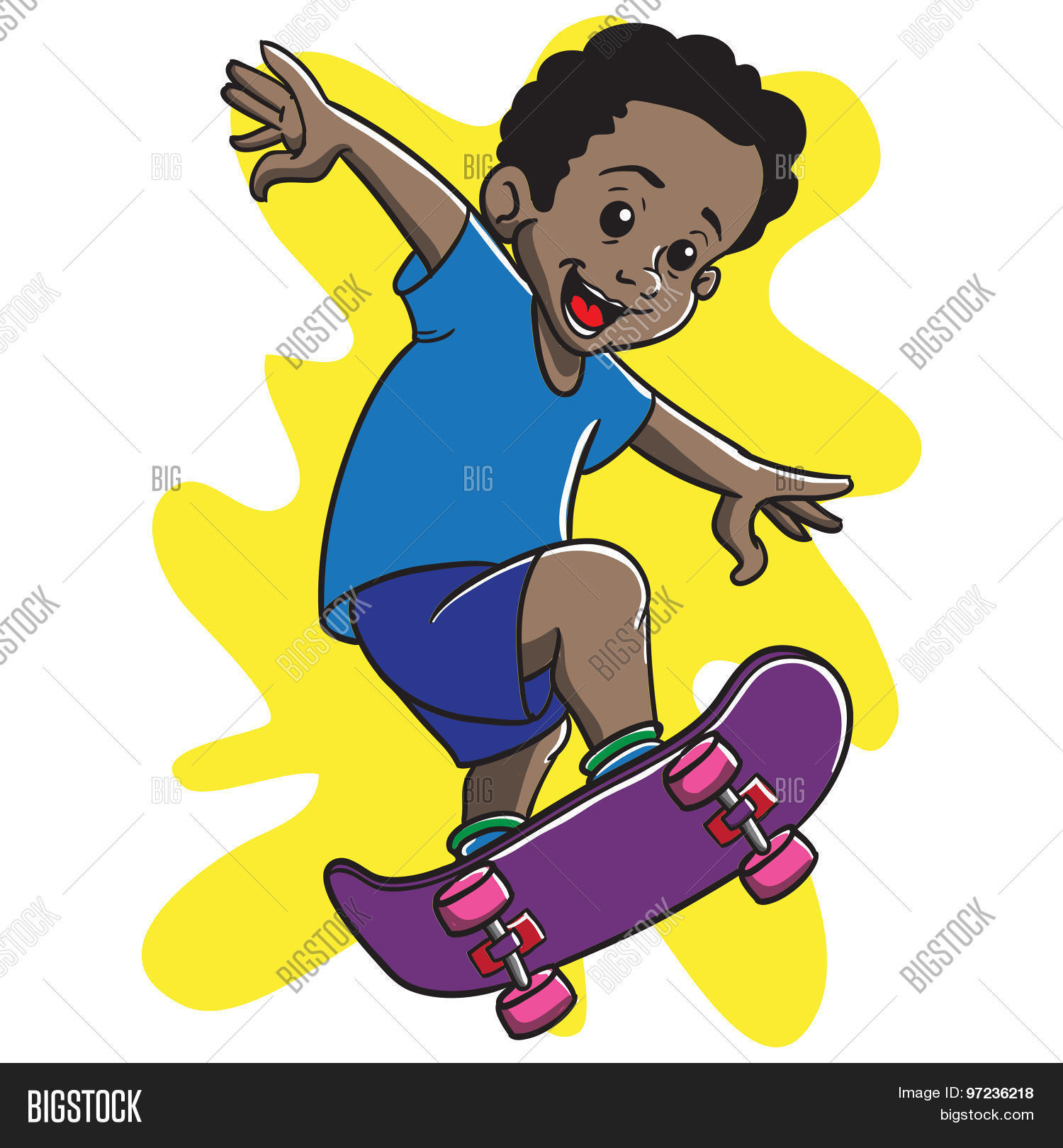 afro boy skateboarding 库存矢量图和库存照片 | bigstock
