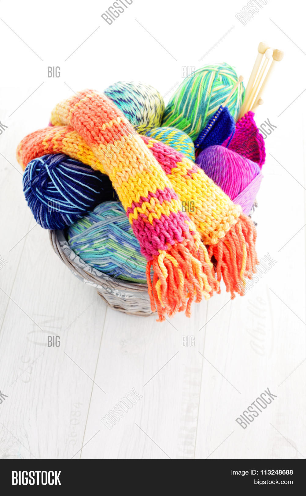 lots of colorful wool - needlecraft