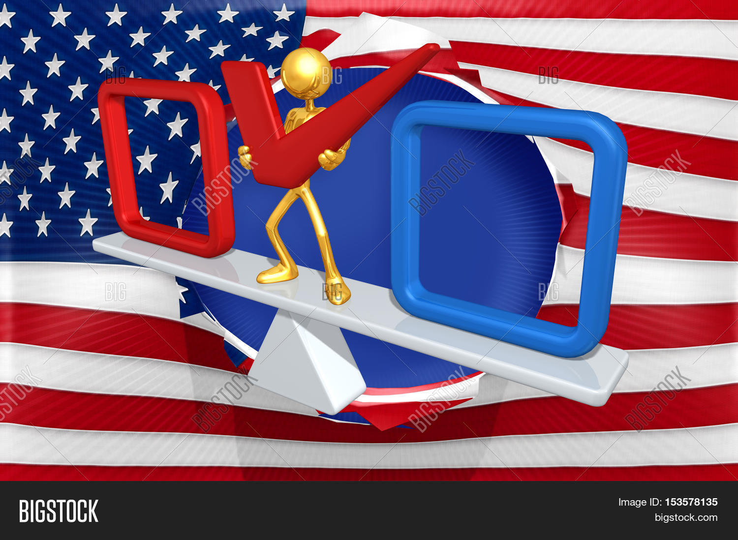 vote voting choice elect election concept with the original 3d