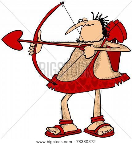 cupid aiming an arrow