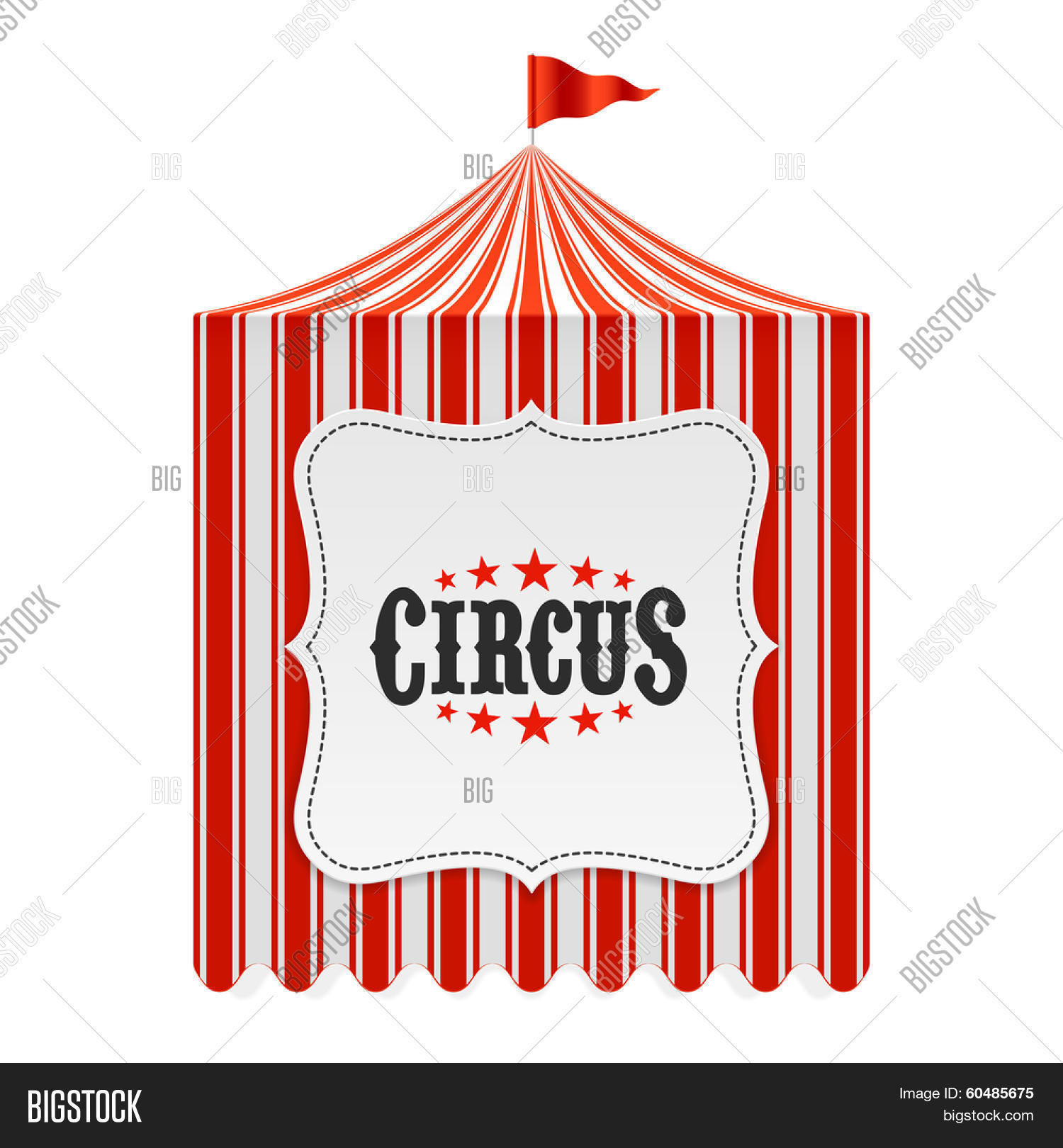 circus tent, poster background. vector.